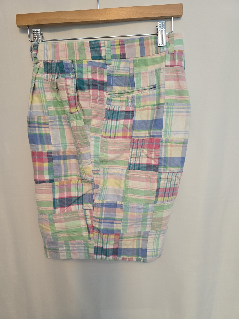Collection B Pastel Madris Plaid  Flat-Front Shorts - Pink, Green, Blue, Yellow